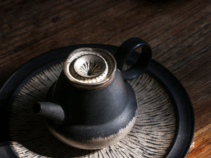 Silvered Flower Teapot- M
