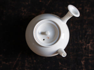 Balanced White Woodfired Teapot