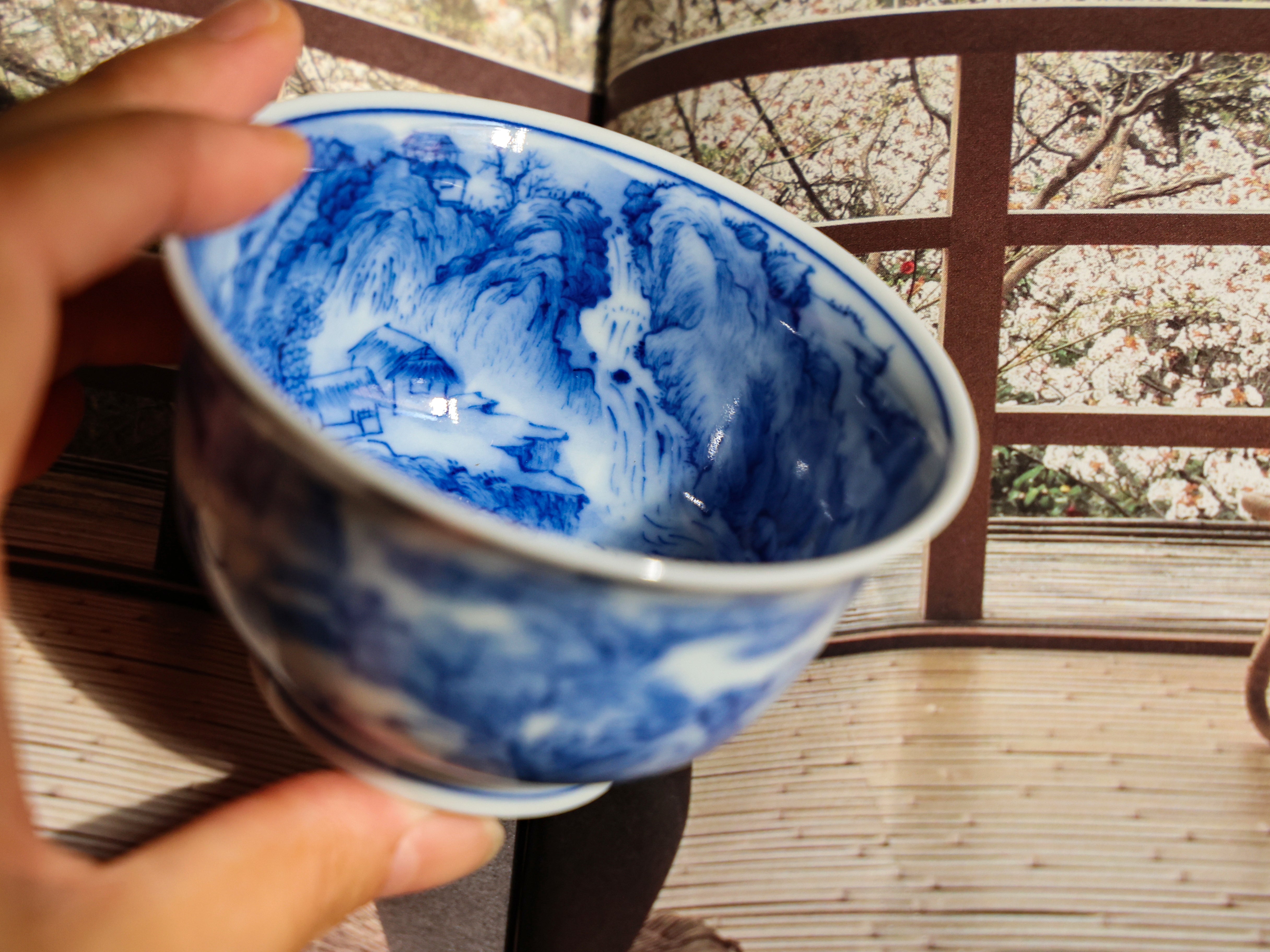 Handpainted Qinghua Retreat Teacup