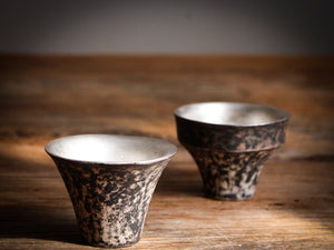 Leopard Skin Silvered Teacup