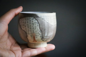 Buddha & Xinjing Script Handpainted Teacup
