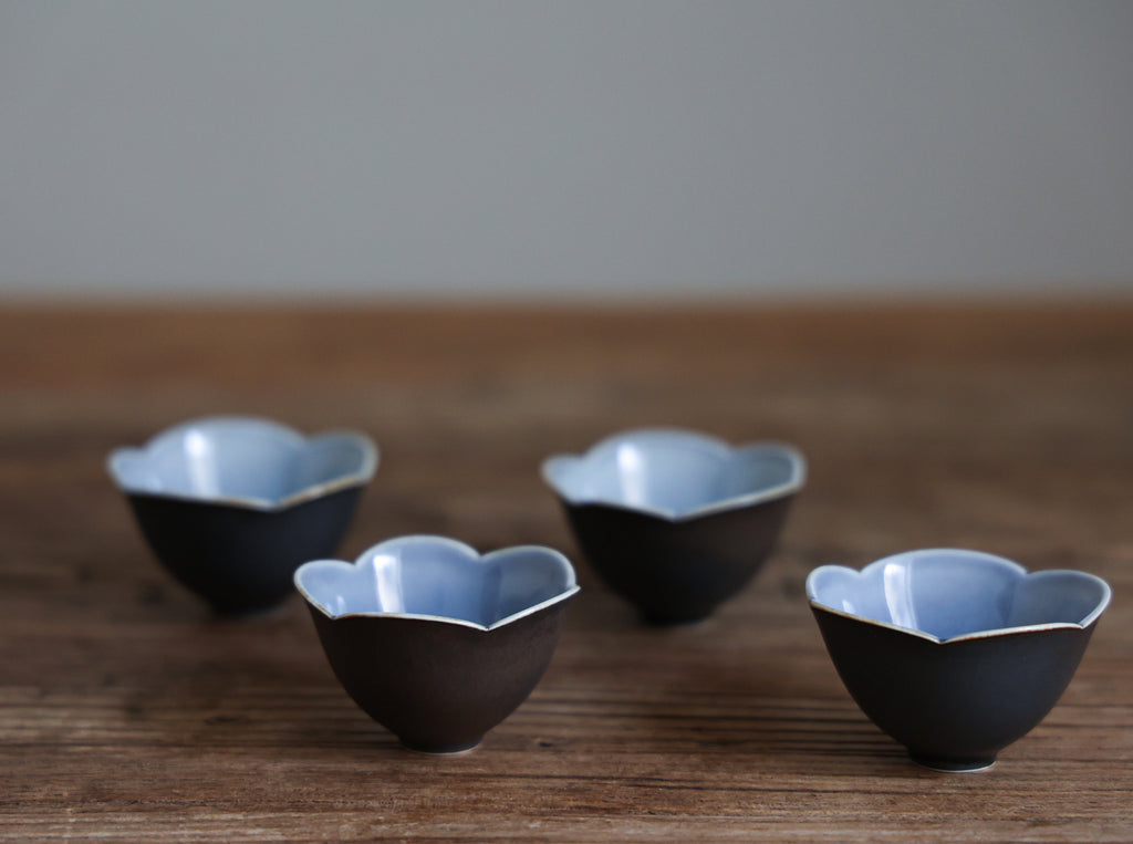 Morandi Blue Flower Teacup