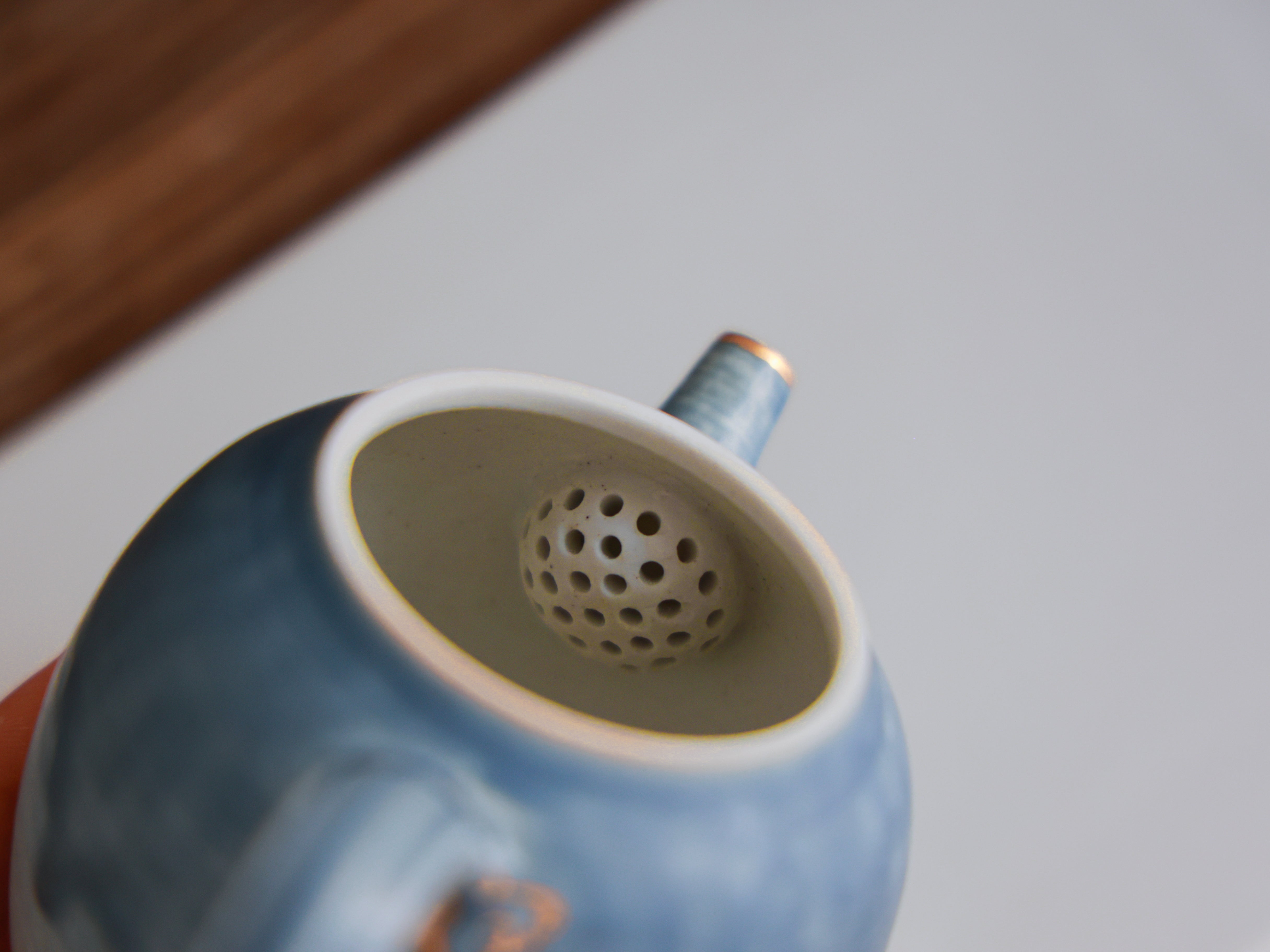 Marine Blue & Happiness Teapot #1