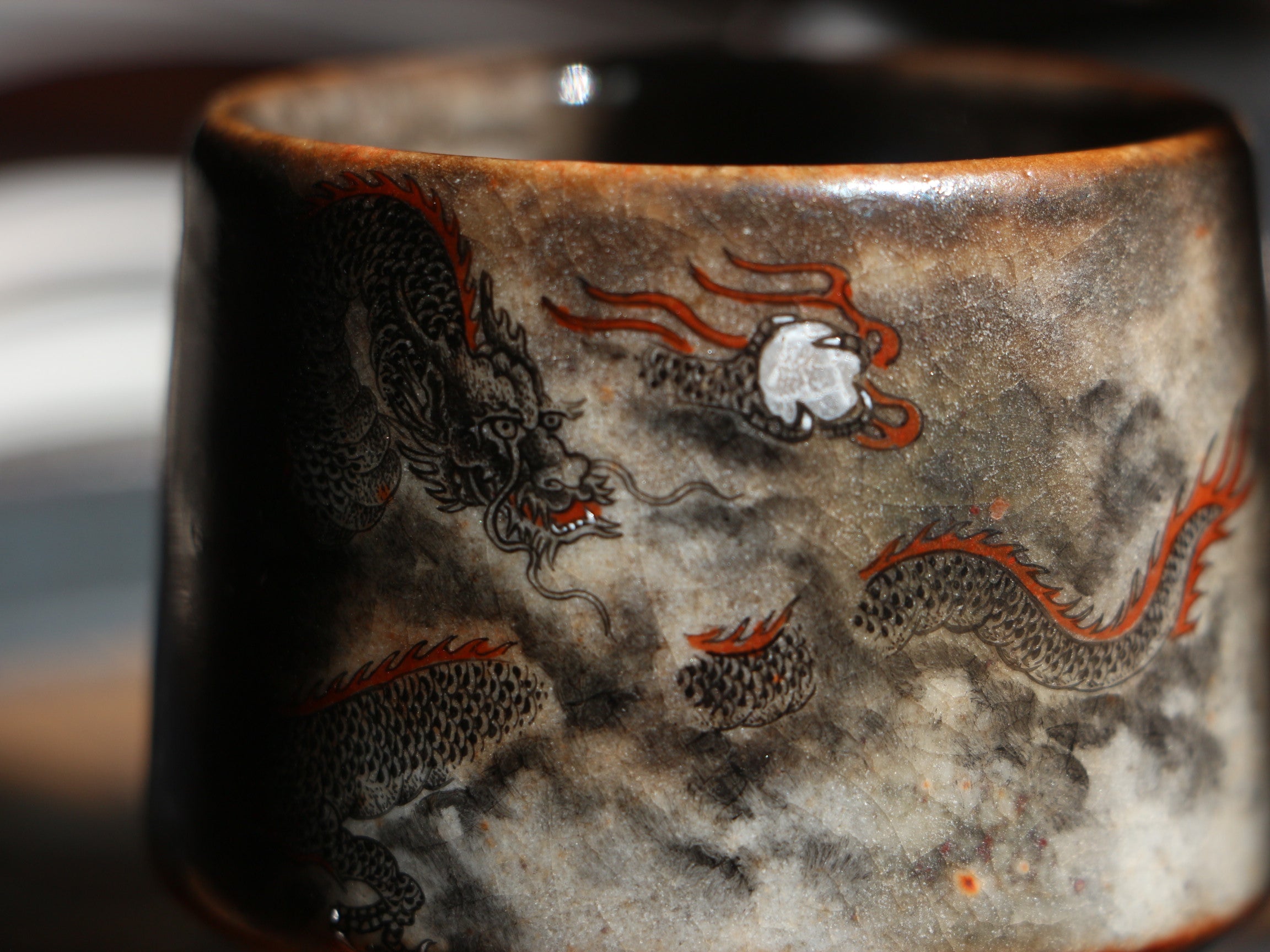 Dragon and Cloud Shino Teacup