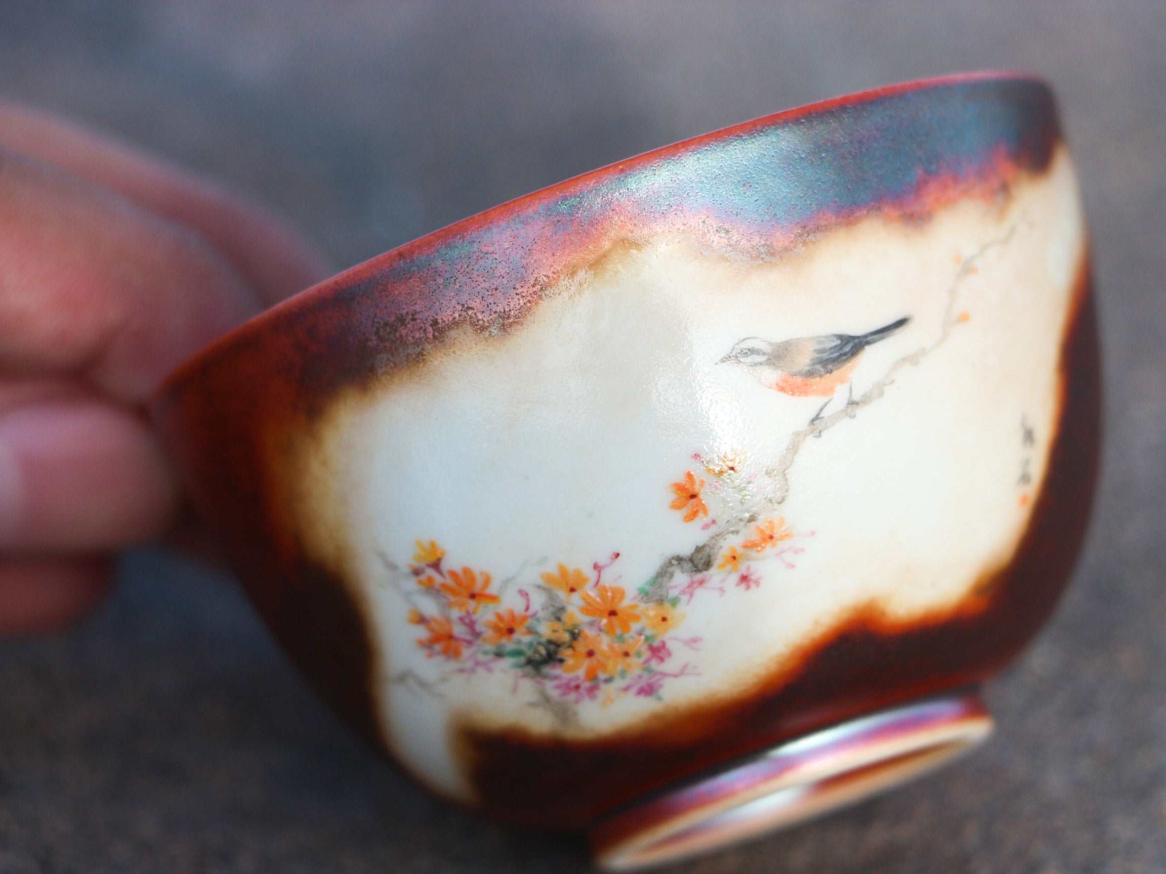Bird Handpainted Teacup