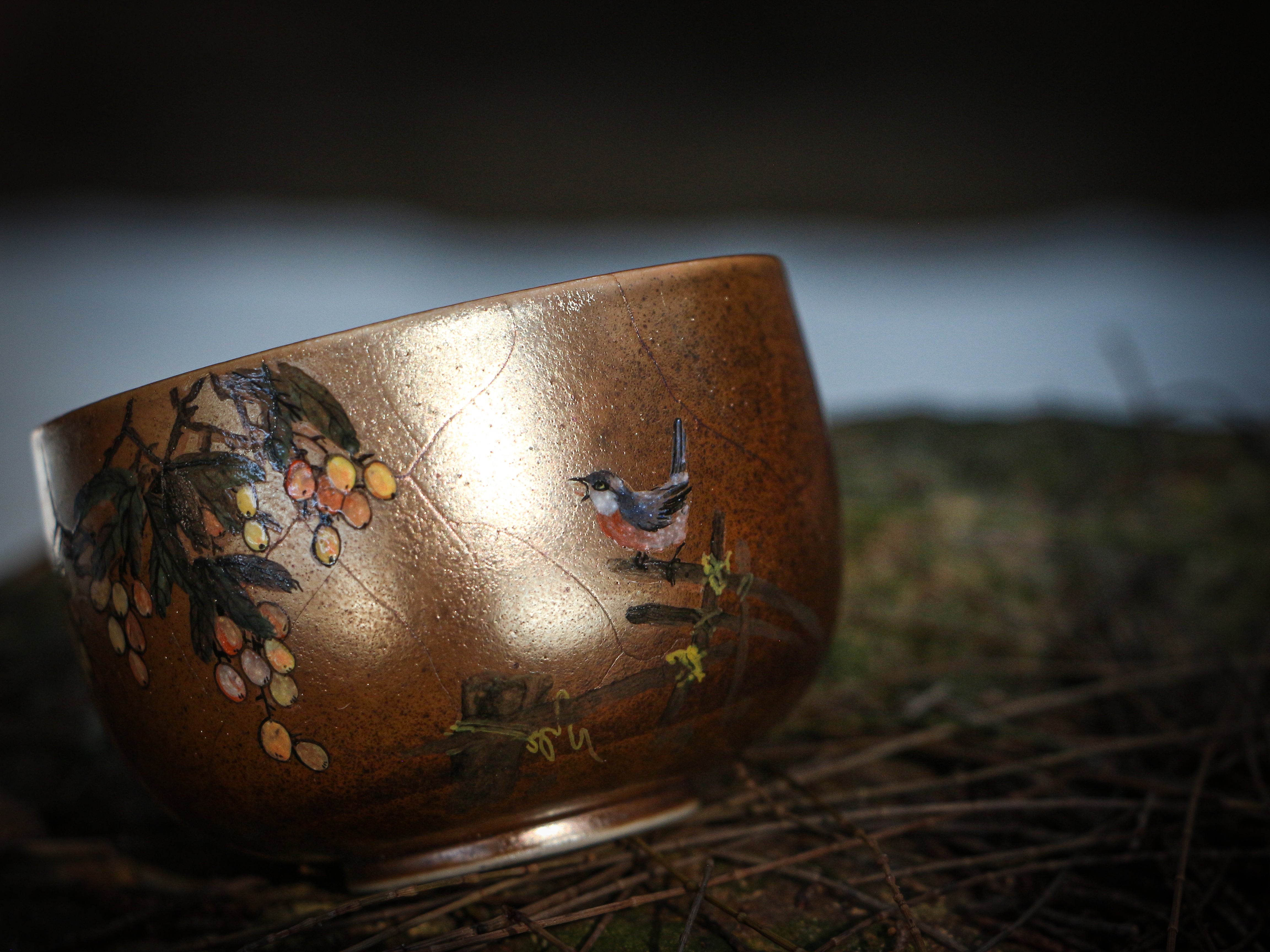 Woodfired Bird Teacup #1
