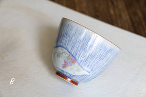 Bird and Wisteria Handpainted Teacup