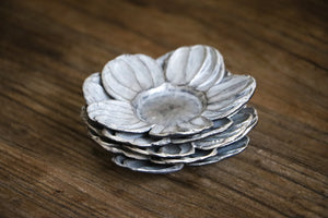 Bian- Silvered Flower Saucer