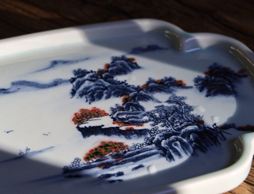 Handpainted Qinghua Tea Tray