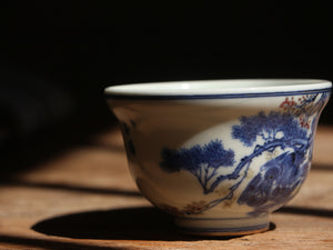 Singing Birds Qinghua Woodfired Teacup