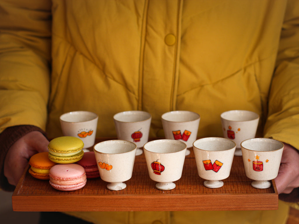 Happy Chinese New Year Cups (a set of four)